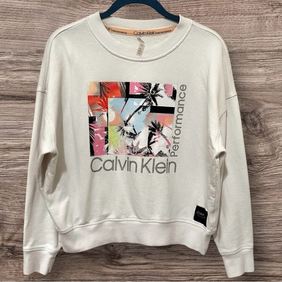 Calvin Klein Performance Logo-Graphic Sweatshirt. Size Small - Picture 2 of 7